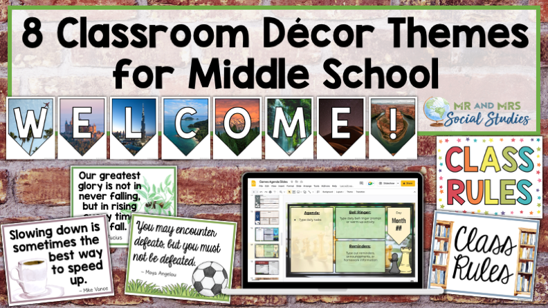 8 Classroom Decor Themes For Middle School Mr And Mrs Social Stus